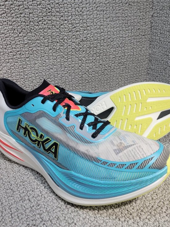 Hoka One Cielo X1 2.0 Unisex Size W12.5 M11.5 Frost Black Running Shoes 1162053 main image 4